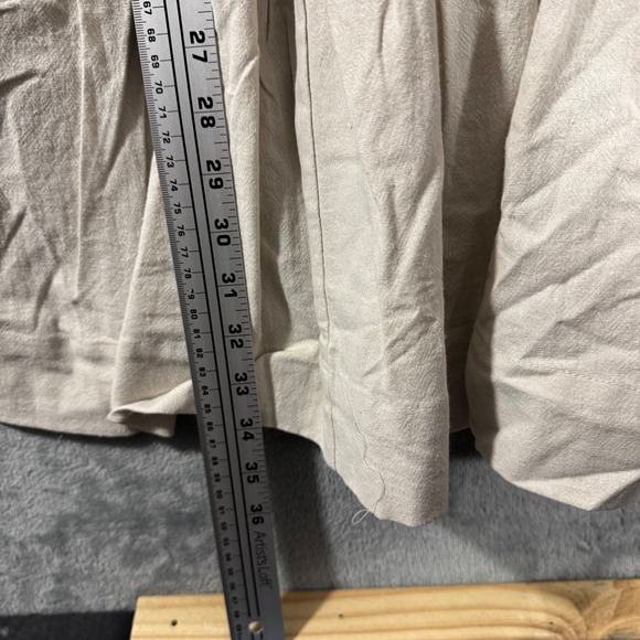 Free People Onda Drop Waist Long Sleeve Mini Dress Neutral L - Picture 13 of 13